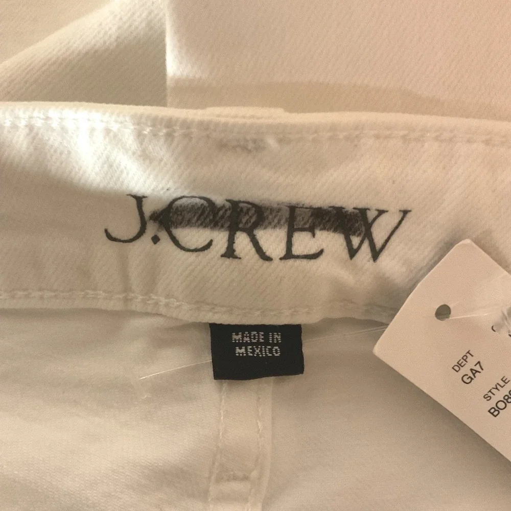 J. Crew Women's Skinny High Rise Stylish Trendy Flared Leg Pants White Sz 30 NWT